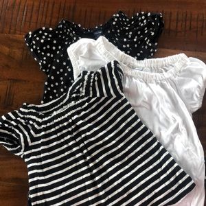BabyGap black/white lot 18-24 dress-leggings-tees